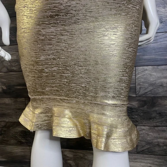 NWT Rosedress Strapless Flute Style Gold Dress - Picture 4 of 10